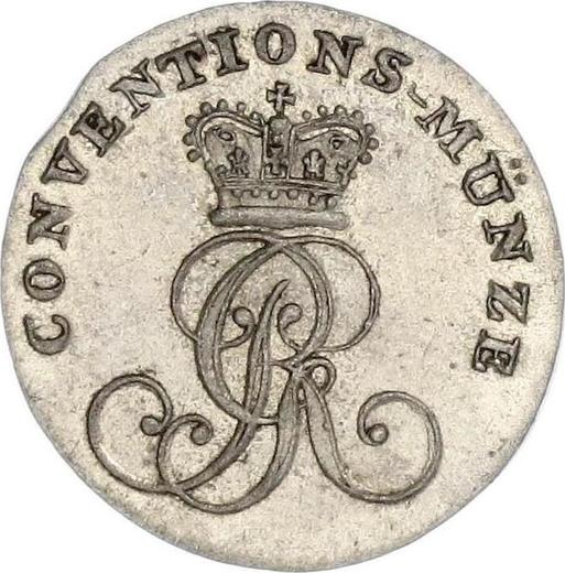 Аверс монеты - Мариенгрош 1817 года H - цена серебряной монеты - Ганновер, Георг III