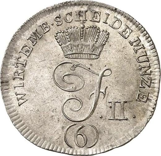 Awers monety - 6 krajcarów 1799 - cena srebrnej monety - Wirtembergia, Fryderyk I