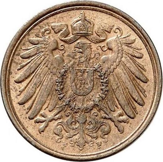 Reverso 1 Pfennig 1916 F "Tipo 1890-1916" - valor de la moneda  - Alemania, Imperio alemán