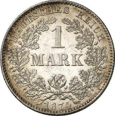 Аверс монеты - 1 марка 1874 года E "Тип 1873-1887" - цена серебряной монеты - Германия, Германская Империя