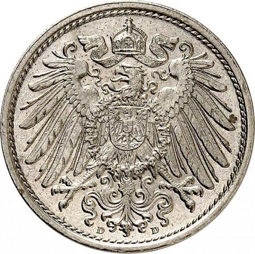 Реверс монеты - 10 пфеннигов 1901 года D "Тип 1890-1916" - цена  монеты - Германия, Германская Империя