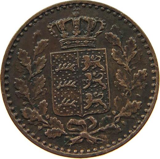 Awers monety - 1/2 krajcara 1862 "Typ 1858-1864" - cena  monety - Wirtembergia, Wilhelm I