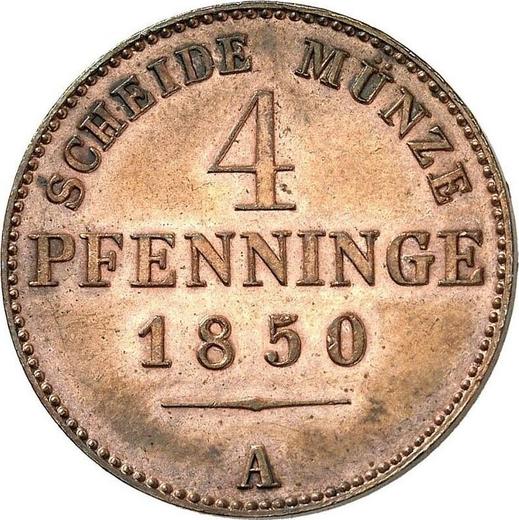 Реверс монеты - 4 пфеннига 1850 года A - цена  монеты - Пруссия, Фридрих Вильгельм IV