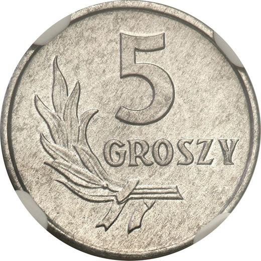 Rewers monety - 5 groszy 1968 MW - cena  monety - Polska, PRL