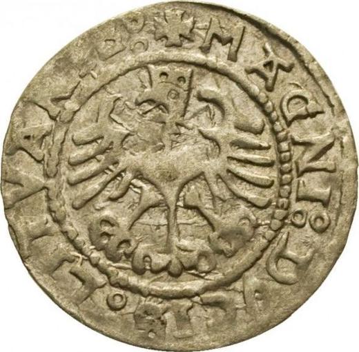 Реверс монеты - Полугрош (1/2 гроша) 1528 года "Литва" - цена серебряной монеты - Польша, Сигизмунд I Старый