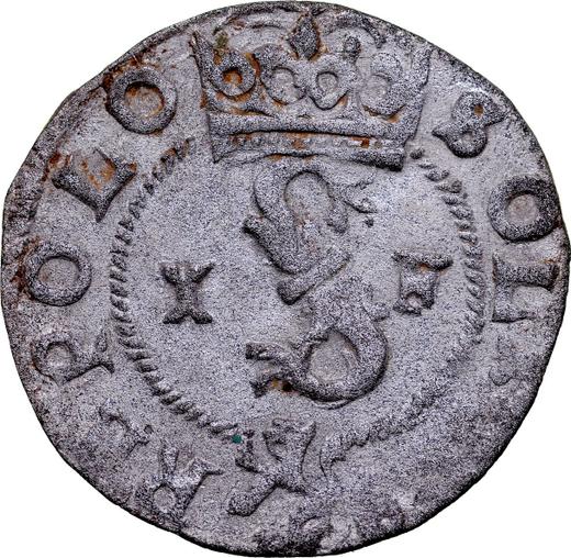 Аверс монеты - Шеляг 1597 года IF "Познаньский монетный двор" - цена серебряной монеты - Польша, Сигизмунд III Ваза