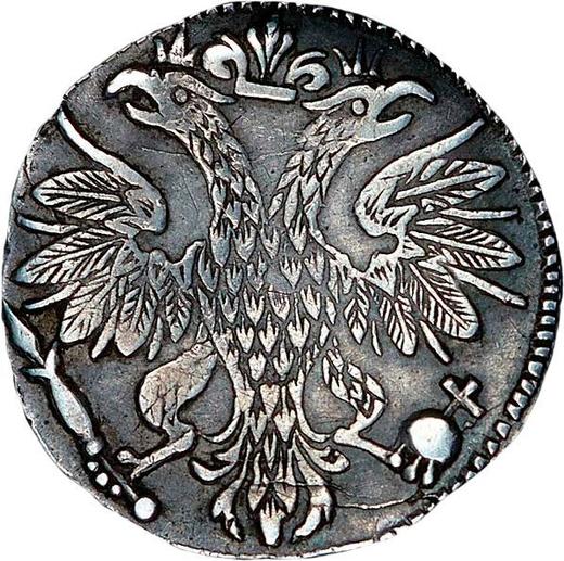 Avers Grivennik (10 Kopeken) ҂АΨД (1704) М Kleine Krone Jahr getrennt durch Punkte - Silbermünze Wert - Rußland, Peter I