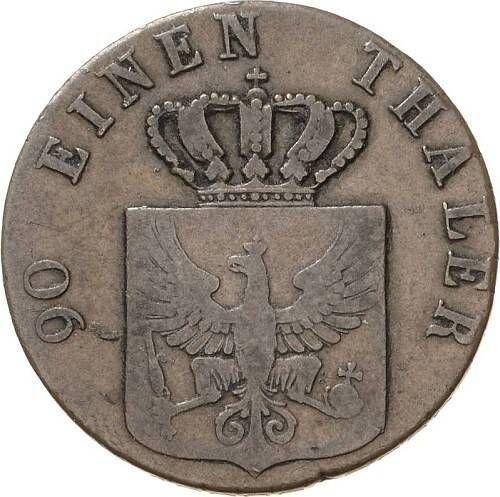 Аверс монеты - 4 пфеннига 1829 года D - цена  монеты - Пруссия, Фридрих Вильгельм III