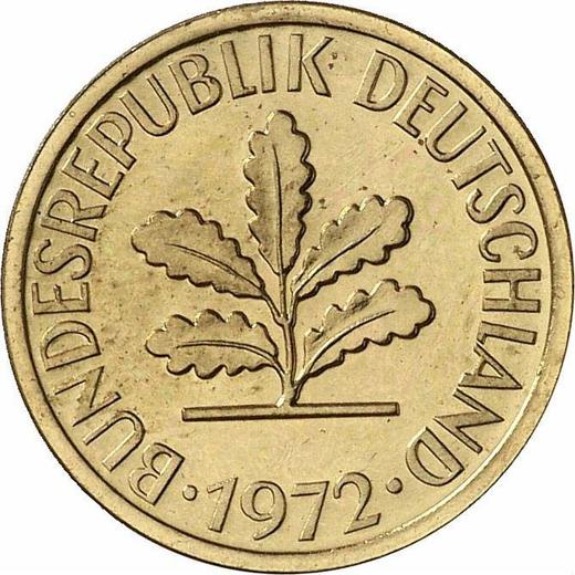 Reverso 5 Pfennige 1972 D - valor de la moneda  - Alemania, RFA