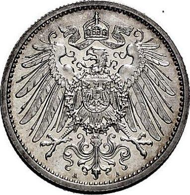 Реверс монеты - 1 марка 1908 года A "Тип 1891-1916" - цена серебряной монеты - Германия, Германская Империя