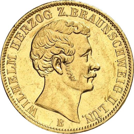 Awers monety - Próba 1 krone 1857 B - cena złotej monety - Brunszwik-Wolfenbüttel, Wilhelm