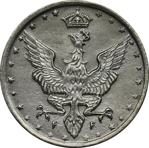 Аверс монеты - 20 пфеннигов 1918 года FF - цена  монеты - Польша, Королевство Польское
