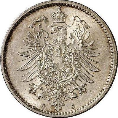 Reverso 1 marco 1876 J "Tipo 1873-1887" - valor de la moneda de plata - Alemania, Imperio alemán