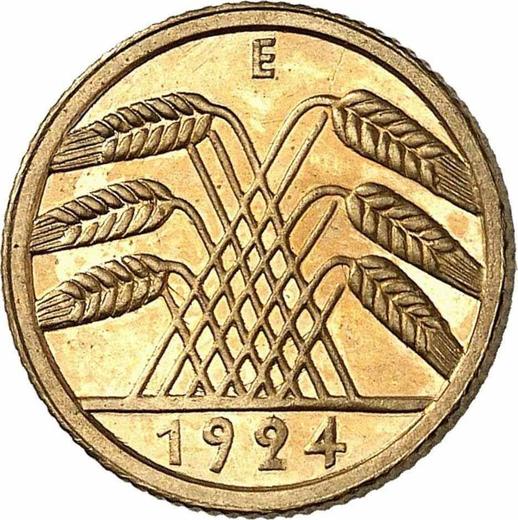 Реверс монеты - 5 рейхспфеннигов 1924 года E - цена  монеты - Германия, Bеймарская республика