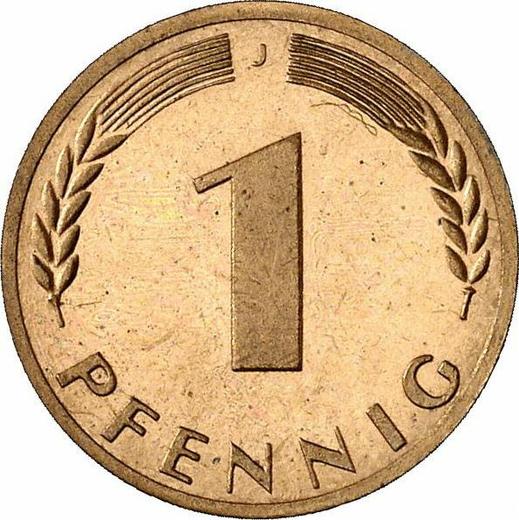 Аверс монеты - 1 пфенниг 1966 года J - цена  монеты - Германия, ФРГ