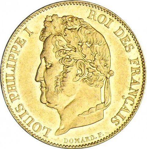 Obverse 20 Francs 1846 A "Type 1832-1848" Paris - France, Louis Philippe I
