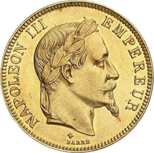 Obverse 100 Francs 1867 BB "Type 1862-1870" Strasbourg - France, Napoleon III
