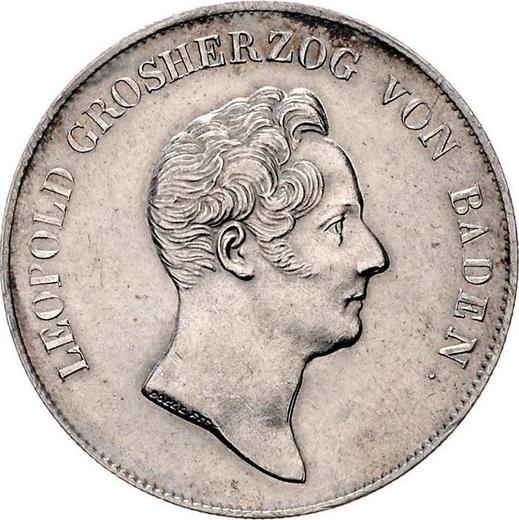 Anverso Tálero 1834 - valor de la moneda de plata - Baden, Leopoldo I de Baden