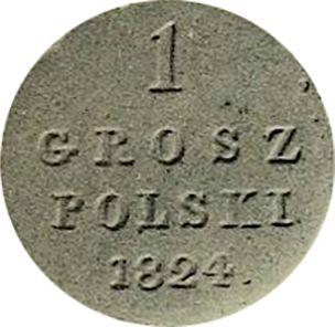 Reverso 1 grosz 1824 IB Reacuñación - valor de la moneda  - Polonia, Zarato de Polonia