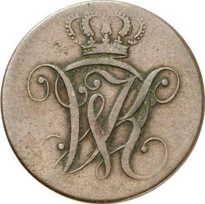 Аверс монеты - 4 геллера 1824 года - цена  монеты - Гессен-Кассель, Вильгельм II
