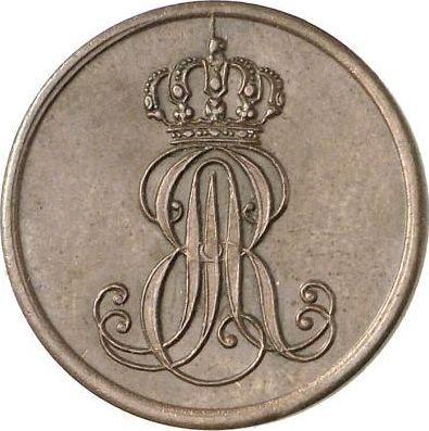 Аверс монеты - 1 пфенниг 1848 года A - цена  монеты - Ганновер, Эрнст Август