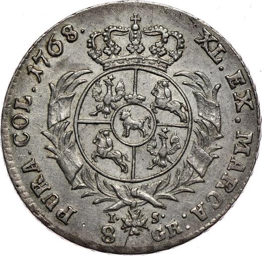 Reverse 2 Zlote (8 Groszy) 1768 FS - Silver Coin Value - Poland, Stanislaus II Augustus