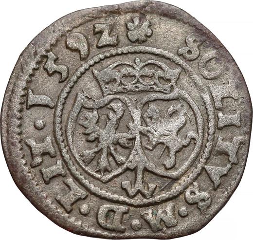 Reverso Szeląg 1592 "Lituania" - valor de la moneda de plata - Polonia, Segismundo III