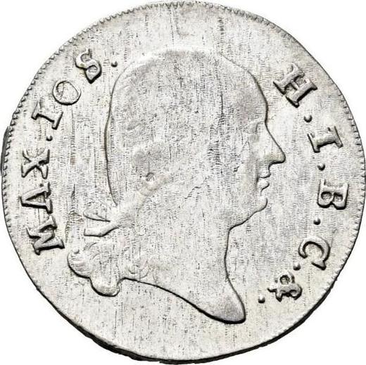 Anverso 3 kreuzers 1804 "Tipo 1799-1804" - valor de la moneda de plata - Baviera, Maximilian I