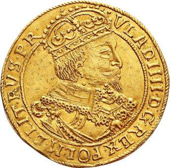 Аверс монеты - Дукат 1638 года II "Торунь" - цена золотой монеты - Польша, Владислав IV