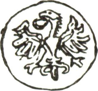 Аверс монеты - Денарий 1593 года CWF "Тип 1588-1612" - цена серебряной монеты - Польша, Сигизмунд III Ваза