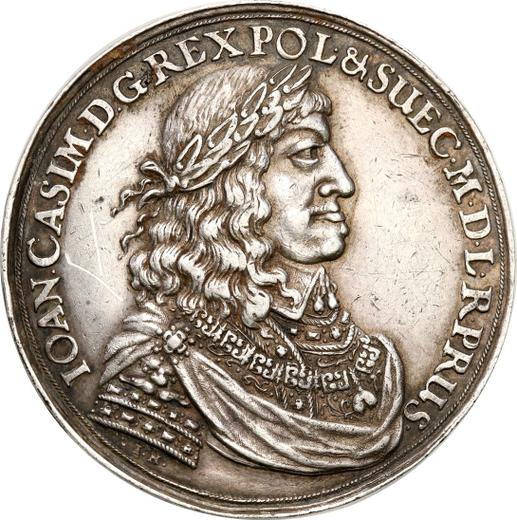Аверс монеты - Донатив 6 дукатов 1660 года IH "Гданьск" Серебро - цена серебряной монеты - Польша, Ян II Казимир