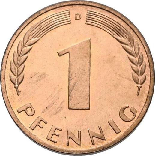 Аверс монеты - 1 пфенниг 1949 года D "Bank deutscher Länder" - цена  монеты - Германия, ФРГ
