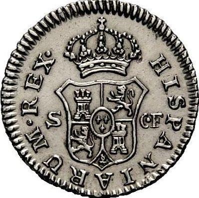 Revers 1/2 Real (Medio Real) 1773 S CF - Silbermünze Wert - Spanien, Karl III