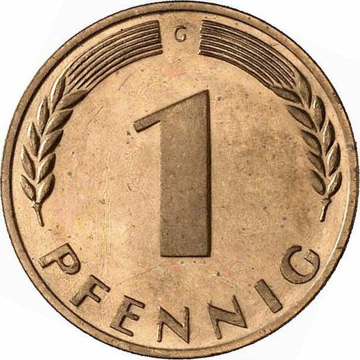 Аверс монеты - 1 пфенниг 1969 года G - цена  монеты - Германия, ФРГ