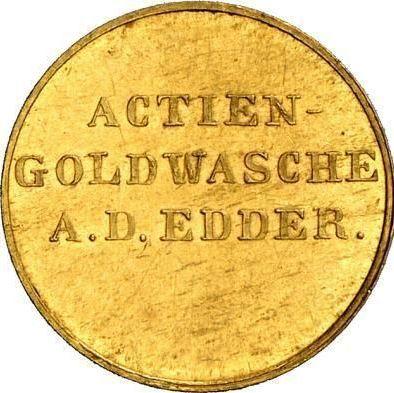 Anverso Medio ducado Sin fecha (1835) "A los socios de la empresa minera de oro" - valor de la moneda de oro - Hesse-Cassel, Guillermo II