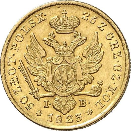 Reverso 50 eslotis 1823 IB "Cabeza pequeña" - valor de la moneda de oro - Polonia, Zarato de Polonia