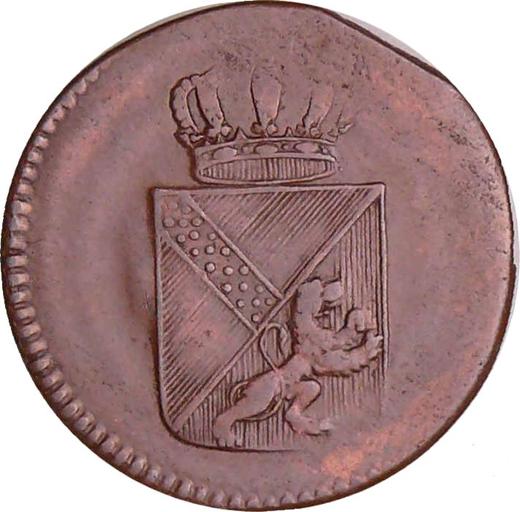 Аверс монеты - 1/2 крейцера 1810 года - цена  монеты - Баден, Карл Фридрих
