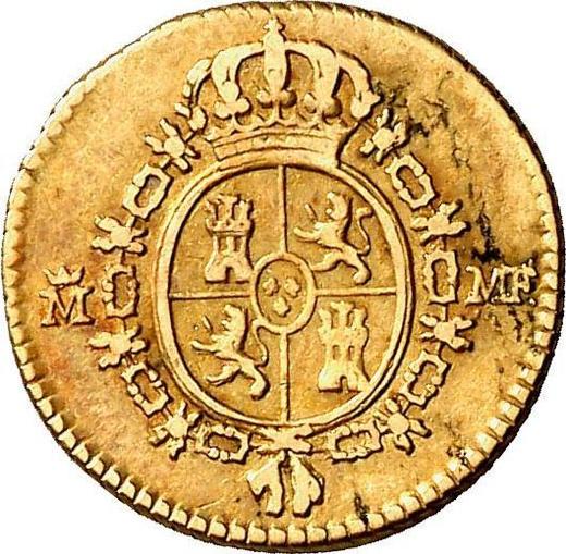 Reverse 1/2 Escudo 1792 M MF - Gold Coin Value - Spain, Charles IV