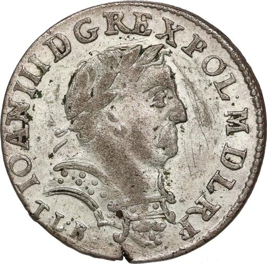 Obverse 6 Groszy (Szostak) 1683 C TLB "Type 1680-1683" - Silver Coin Value - Poland, John III Sobieski