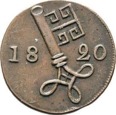 Аверс монеты - 2 1/2 шварена 1820 года - цена  монеты - Бремен, Вольный ганзейский город