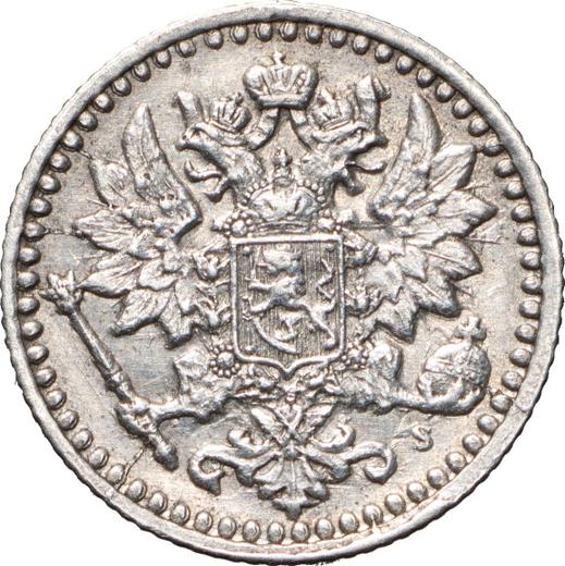 Аверс монеты - 25 пенни 1869 года S - цена серебряной монеты - Финляндия, Великое княжество