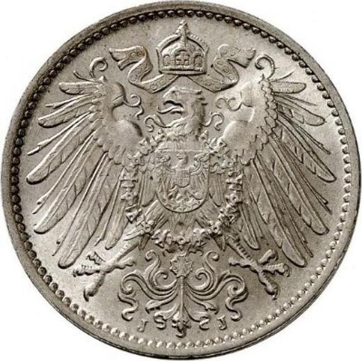 Reverso 1 marco 1906 J "Tipo 1891-1916" - valor de la moneda de plata - Alemania, Imperio alemán