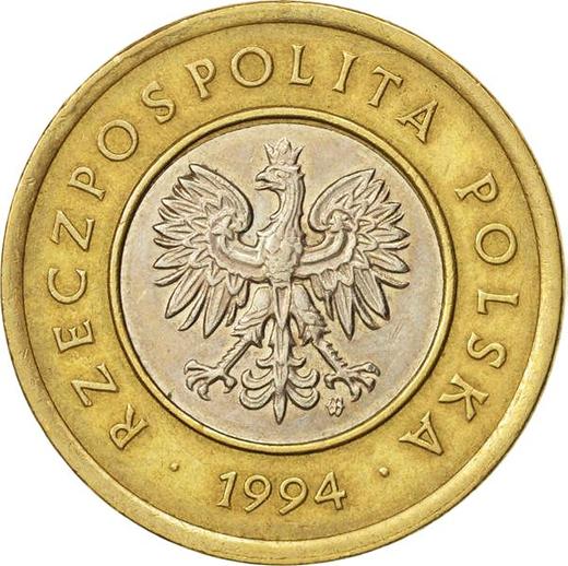 Аверс монеты - 2 злотых 1994 года MW - цена  монеты - Польша, III Республика после деноминации