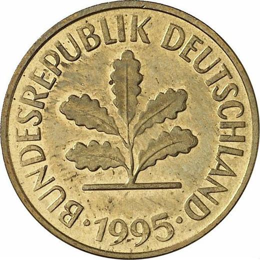 Реверс монеты - 5 пфеннигов 1995 года A - цена  монеты - Германия, ФРГ