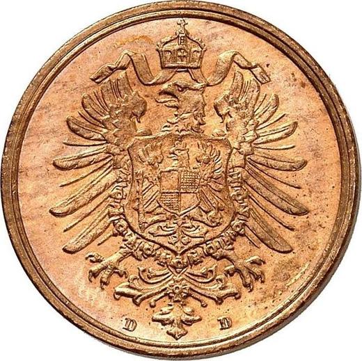 Rewers monety - 2 fenigi 1876 D "Typ 1873-1877" - cena  monety - Niemcy, Cesarstwo Niemieckie