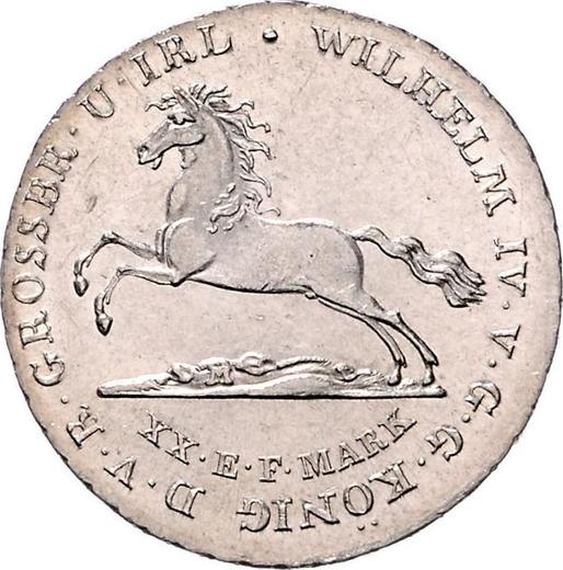 Awers monety - 16 gute groschen 1830 - cena srebrnej monety - Hanower, Wilhelm IV