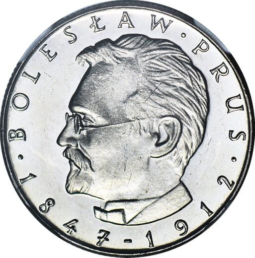 Reverso 10 eslotis 1976 MW "Centenario de la muerte de Bolesław Prus" - valor de la moneda  - Polonia, República Popular