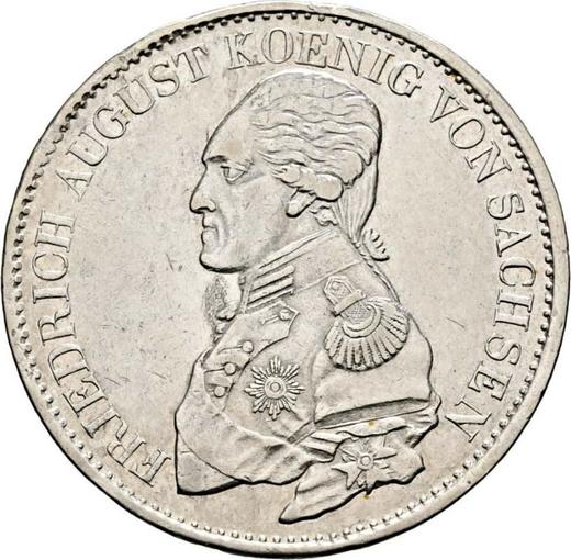 Anverso Tálero 1821 I.G.S. "Minero" - valor de la moneda de plata - Sajonia, Federico Augusto I