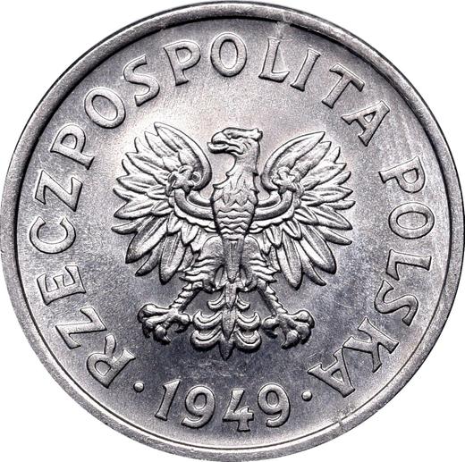 Anverso 20 groszy 1949 Aluminio - valor de la moneda  - Polonia, República Popular