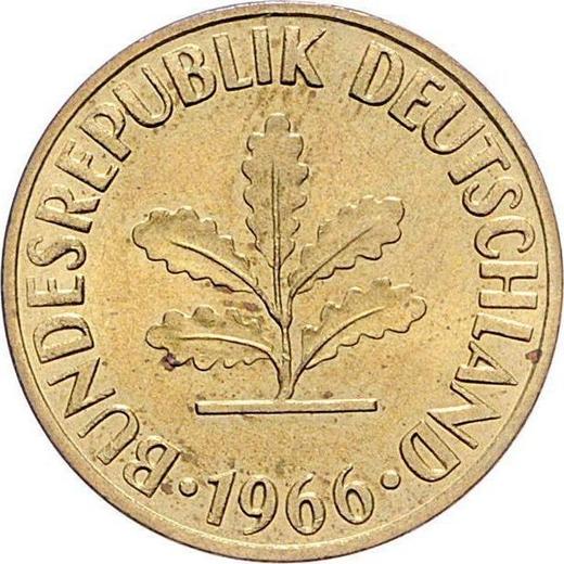 Reverso 10 Pfennige 1966 J - valor de la moneda  - Alemania, RFA